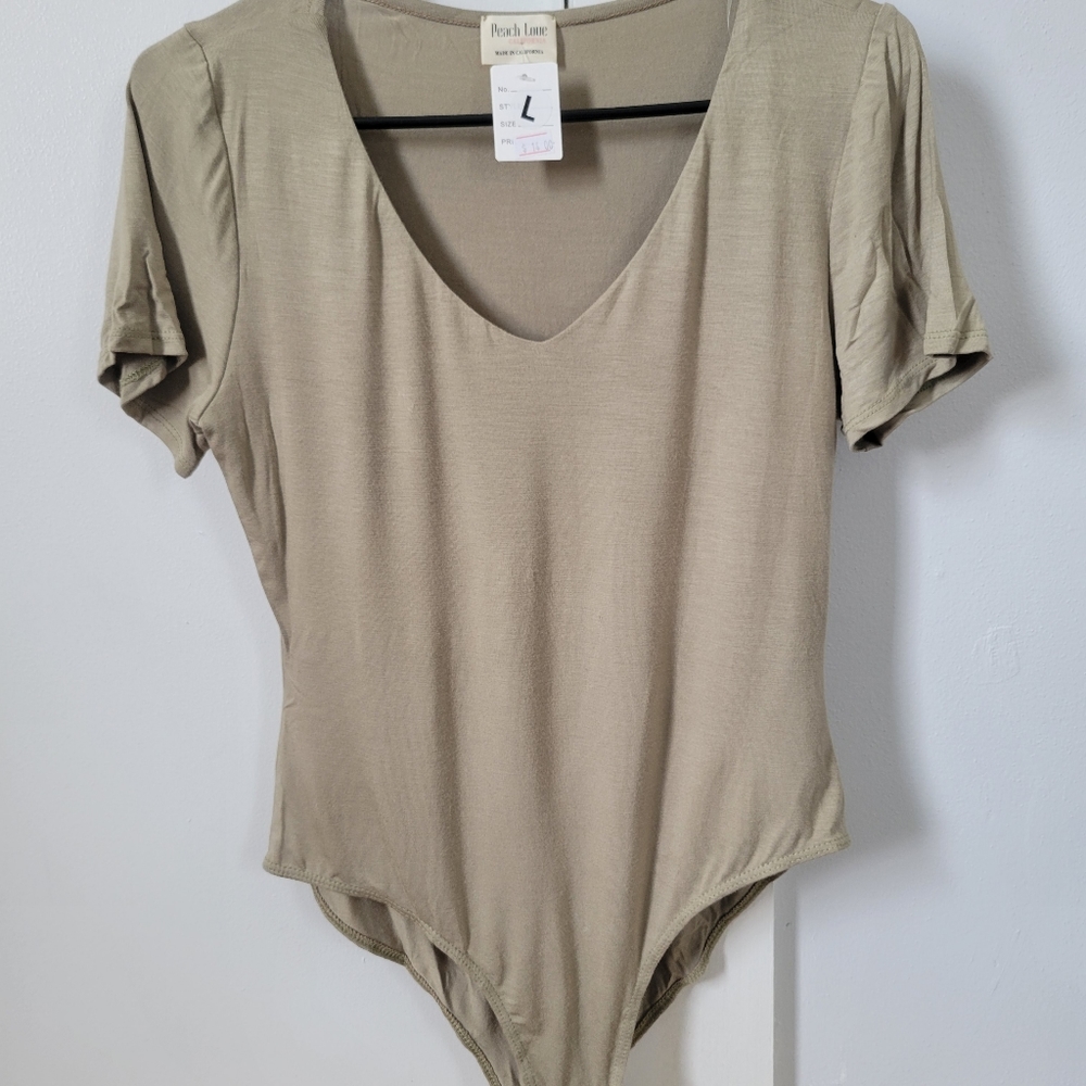 Womens Olive Green Bodysuit